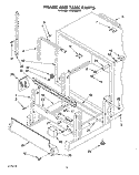 FRAME AND TANK Diagram and Parts List for KUDA23SY1  KitchenAid Dishwasher
