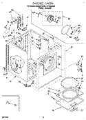 SECTION Diagram and Parts List for LER5644AW2  Whirlpool Dryer