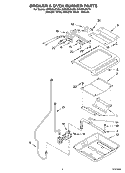 BROILER AND OVEN BURNER Diagram and Parts List for GW395LEGB6  Whirlpool Range