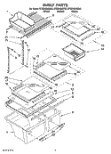 SHELF PARTS Diagram and Parts List for ET8CHEXST02  Whirlpool Refrigerator
