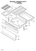 DRAWER & BROILER PARTS Diagram and Parts List for SES380MS0  Whirlpool Range