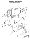 DISPENSER AND FRONT PARTS Diagram and Parts List for KSSO36QMX02  KitchenAid Refrigerator