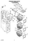 FREEZER LINER PARTS Diagram and Parts List for KSRY25CVMS00  KitchenAid Refrigerator