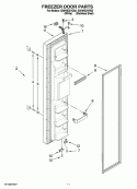 FREEZER DOOR PARTS Diagram and Parts List for ID5HHEXVQ02  Whirlpool Refrigerator