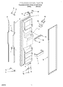 FREEZER DOOR Diagram and Parts List for 4KSRS22QFW00  KitchenAid Refrigerator