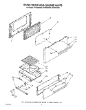 OVEN DOOR AND BROILER Diagram and Parts List for SF3020SRW3  Whirlpool Range