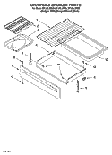 DRAWER & BROILER PARTS, MISCELLANEOUS PARTS Diagram and Parts List for RF196LXMB0  Whirlpool Range