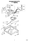 MACHINE BASE PARTS Diagram and Parts List for 3XLBR5432JQ4  Whirlpool Washer