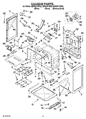 CHASSIS PARTS Diagram and Parts List for GERC4110SQ2  Whirlpool Range