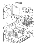 OVEN Diagram and Parts List for RS696PXXB0  Whirlpool Range