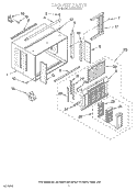 CABINET Diagram and Parts List for ACQ102XZ1  Whirlpool Air Conditioner