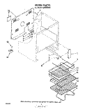 OVEN , LITERATURE AND OPTIONAL Diagram and Parts List for RJE385PW1  Whirlpool Range