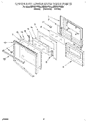UPPER AND LOWER OVEN DOOR Diagram and Parts List for KEBS277YBL4  KitchenAid Wall Oven