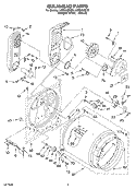 BULKHEAD Diagram and Parts List for LGR5636KT0  Whirlpool Dryer