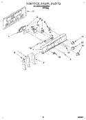 CONTROL PANEL Diagram and Parts List for FEP350BW1  Roper Range