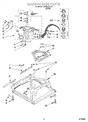 MACHINE BASE Diagram and Parts List for CAWB427JQ1  Crosley Washer