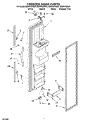 FREEZER DOOR PARTS Diagram and Parts List for ED5FHAXNT01  Whirlpool Refrigerator