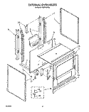 EXTERNAL OVEN Diagram and Parts List for FGP335VL0  Roper Range