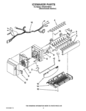 ICEMAKER PARTS Diagram and Parts List for KFIS20XVMS10  KitchenAid Refrigerator