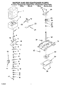 MOTOR AND ICE CONTAINER Diagram and Parts List for 7GS6SHAXKB01  Whirlpool Refrigerator