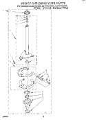 BRAKE AND DRIVE TUBE Diagram and Parts List for LLR6144AN0  Whirlpool Washer
