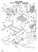 UNIT PARTS Diagram and Parts List for 7GS2SHEXPL01  Whirlpool Refrigerator
