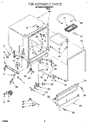TUB ASSEMBLY Diagram and Parts List for RUD3006DB1  Roper Dishwasher
