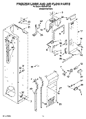 FREEZER LINER AND AIR FLOW PARTS Diagram and Parts List for KSSO42FTX02  KitchenAid Refrigerator