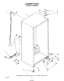 CABINET Diagram and Parts List for EV150EXSW00  Whirlpool Freezer
