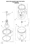 AGITATOR, BASKET AND TUB Diagram and Parts List for SAWX650JQ0  Whirlpool Washer