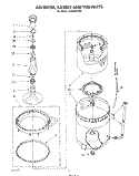 AGITATOR, BASKET AND TUB Diagram and Parts List for LA6090XTM0  Whirlpool Washer