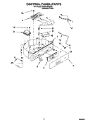 CONTROL PANEL PARTS Diagram and Parts List for KUIA18NNJS6  KitchenAid Ice Maker