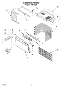 CABINET PARTS Diagram and Parts List for ACQ062MM0  Whirlpool Air Conditioner