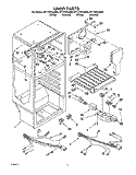 LINER Diagram and Parts List for ET17CKYJW00  Whirlpool Refrigerator