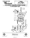 TUB AND BASKET Diagram and Parts List for CHA1300W0  Whirlpool Washer