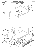 CABINET PARTS Diagram and Parts List for ED0GTKXMQ00  Whirlpool Refrigerator