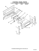CONTROL PANEL PARTS Diagram and Parts List for KERS505XBL02  KitchenAid Range