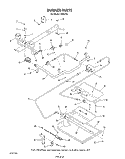 BURNER Diagram and Parts List for D6757^1  Whirlpool Range