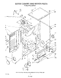 DRYER CABINET AND MOTOR Diagram and Parts List for KGLC500TAL1  KitchenAid Washer Dryer Combo