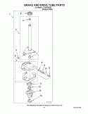 BRAKE AND DRIVE TUBE PARTS Diagram and Parts List for LTG5243DQ9  Whirlpool Washer Dryer Combo