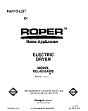 SECTION Diagram and Parts List for REL4434AL0  Roper Dryer