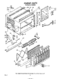 CABINET Diagram and Parts List for AC1804XM1  Whirlpool Air Conditioner