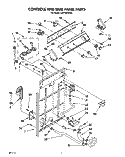 CONTROLS AND REAR PANEL Diagram and Parts List for LST7233AW0  Whirlpool Washer