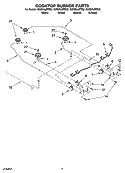 COOKTOP BURNER PARTS, OPTIONAL PARTS Diagram and Parts List for GW395LEPQ02  Whirlpool Range