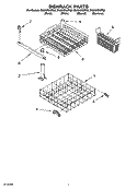 DISHRACK PARTS, OPTIONAL PARTS (NOT INCLUDED) Diagram and Parts List for DU850SWPQ2  Whirlpool Dishwasher