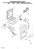 DISPENSER FRONT PARTS Diagram and Parts List for KSRP25FTSS01  KitchenAid Refrigerator