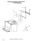 CABINET AND INSTALLATION PARTS Diagram and Parts List for GH7208XRY3  Whirlpool Microwave
