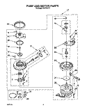 PUMP AND MOTOR Diagram and Parts List for DU8700XY1  Whirlpool Dishwasher
