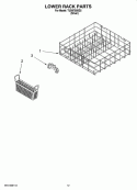LOWER RACK PARTS Diagram and Parts List for TUD8750SD2  Estate Dishwasher