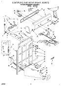 CONTROLS AND REAR PANEL Diagram and Parts List for RAL6245BL1  Whirlpool Washer